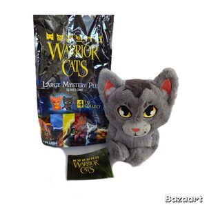 Warrior Cats GRAYSTRIPE LARGE MYSTERY PLUSH *OPENED Series 1 Includes Bag Poster